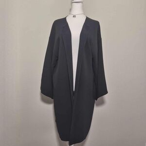 Zoran Vintage Dense Durable Heavyweight 100% Italian Silk Long Draped Cardigan L
